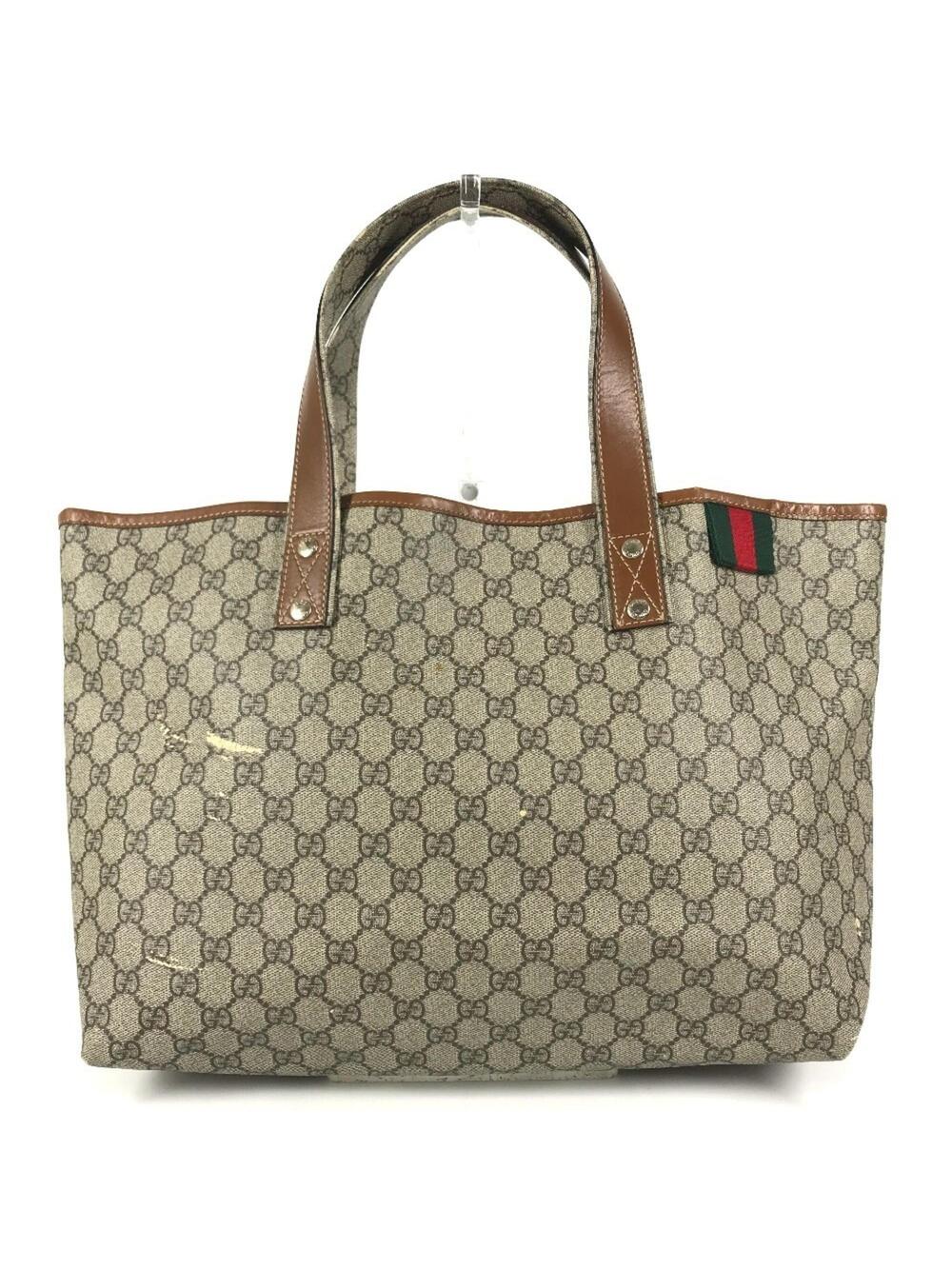 Gucci Web Loop Tote Gg Coated Canvas #375418G49B